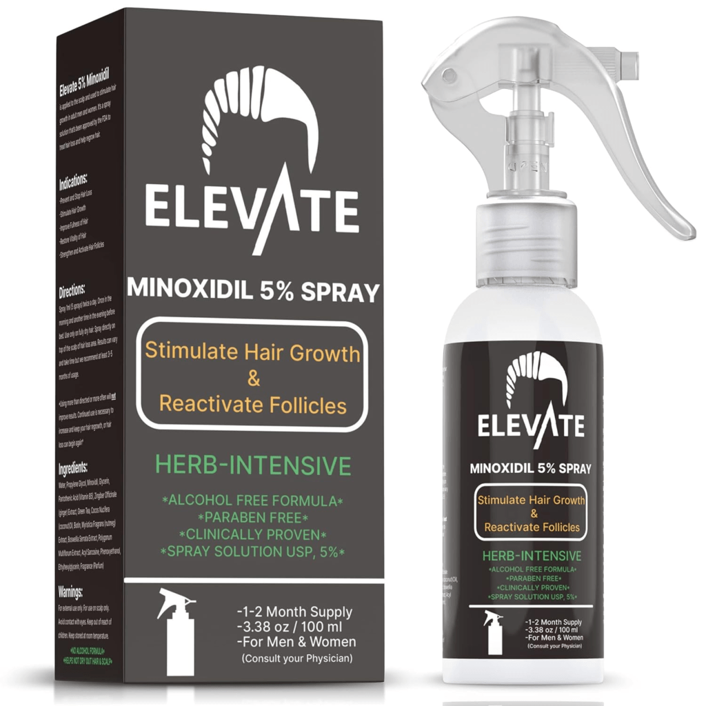 elevate minoxidil spray para el crecimiento del cabello