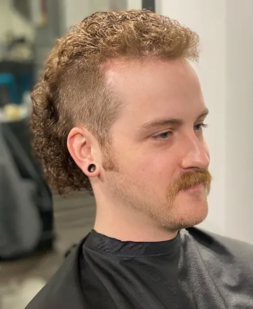 mohawk permed mullet fade