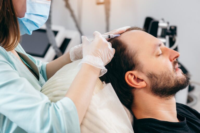 PRP for Hair Loss: A Comprehensive Guide  5 man getting prp injection
